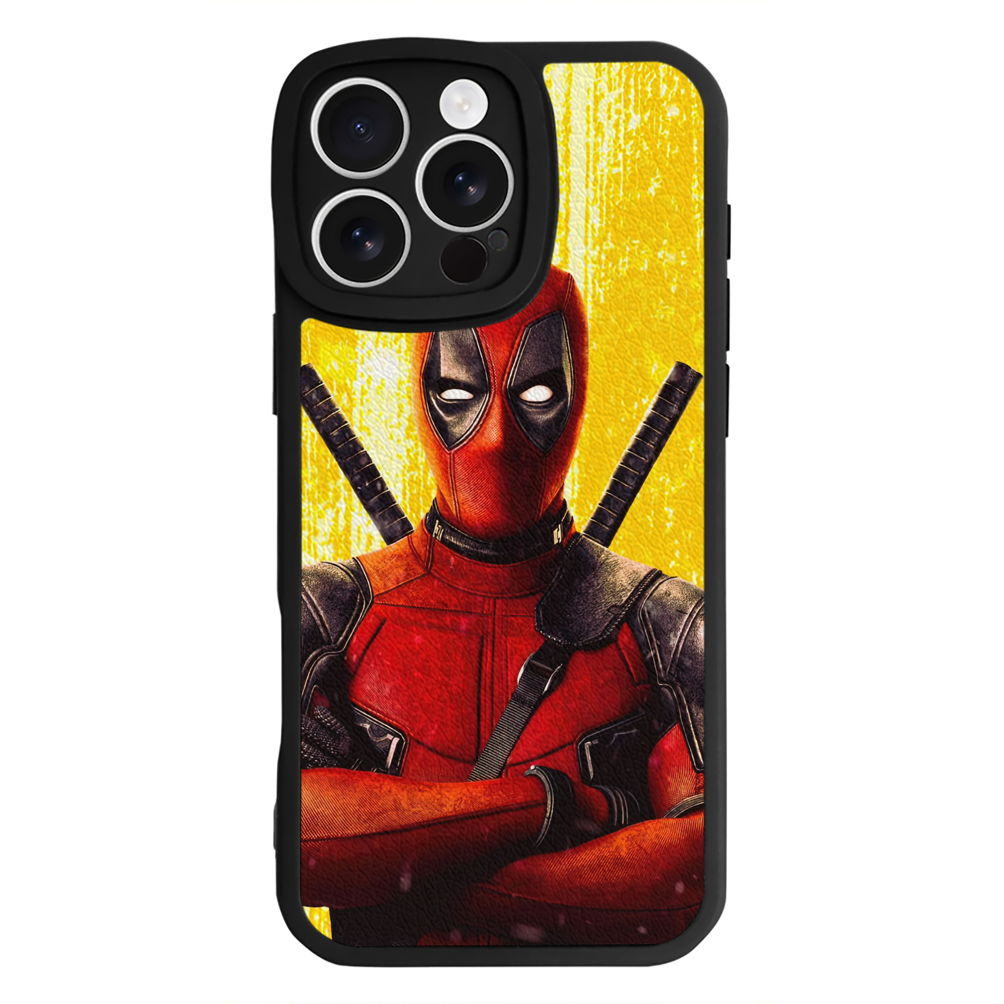 （画像用） Deadpool デッドプール 【iPhone 16シリーズ対応】シリコンスマホケース（レザー調） 材質：シリコン